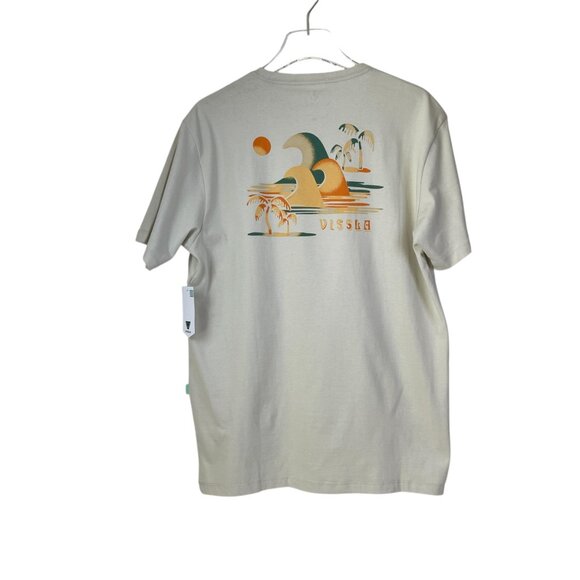 Vissla  beige colored double-sided t-shirt men’s size L NWT - Picture 1 of 10